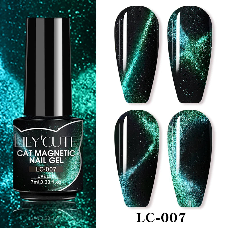 LILYCUTE 7ml 9D Cat Eye Magnetic Gel Polish