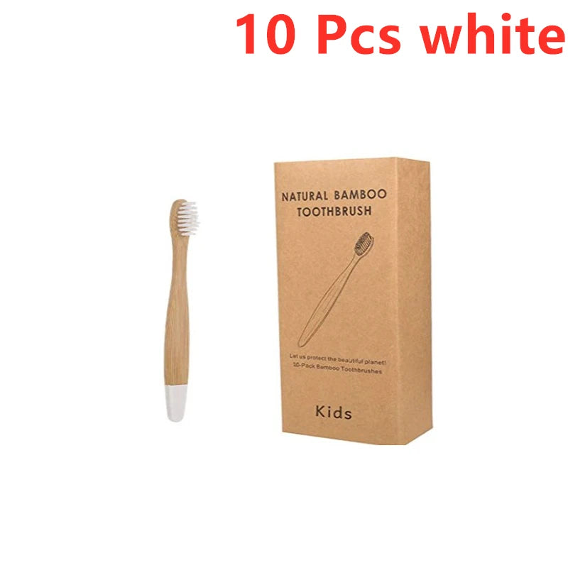Kids Organic Bamboo Toothbrush - Soft Bristle Eco-Friendly Handle