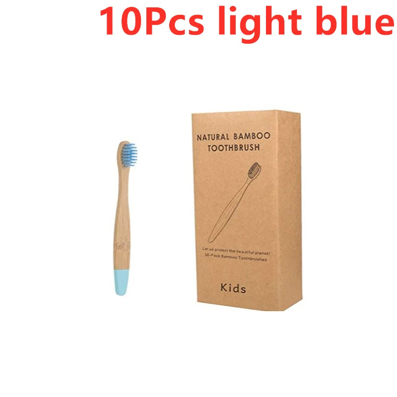 Kids Organic Bamboo Toothbrush - Soft Bristle Eco-Friendly Handle