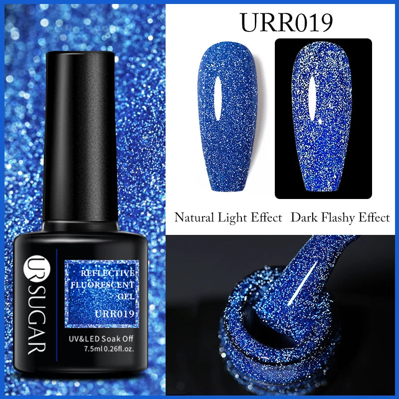 UR SUGAR 7.5ml Reflective Glitter Pink Sequin Gel Polish