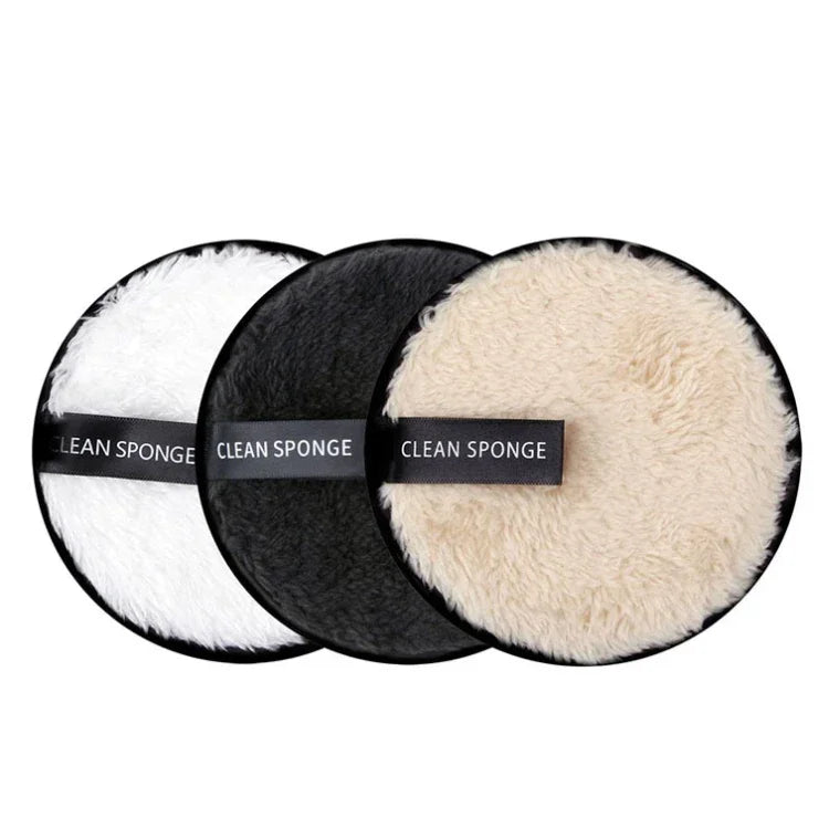 3-Piece Reusable Microfiber Makeup Remover Pad Set