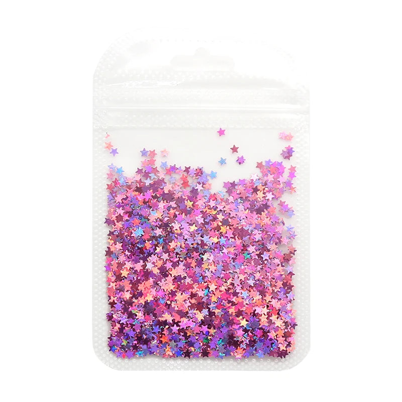 2g Holographic Nail Art Glitter - Star Butterfly Sequins Flakes