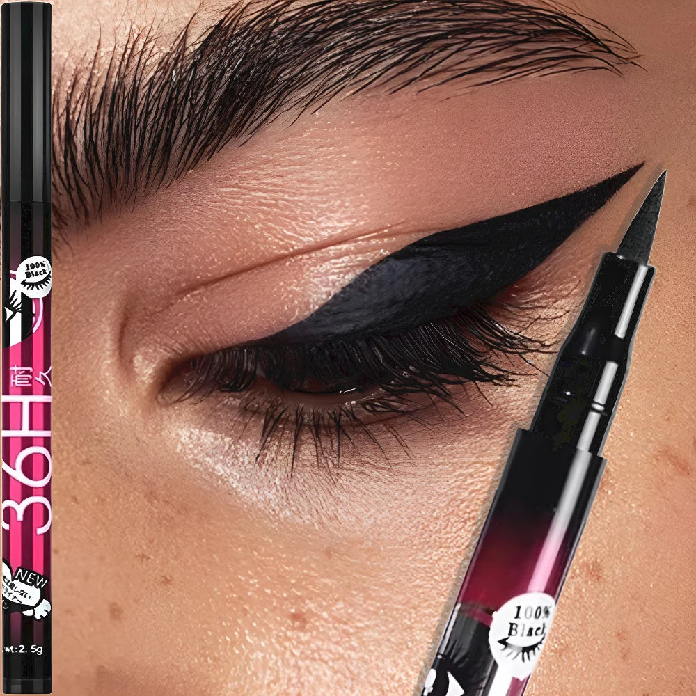 36H Black Liquid Eyeliner Pen - Waterproof Quick-Dry Makeup