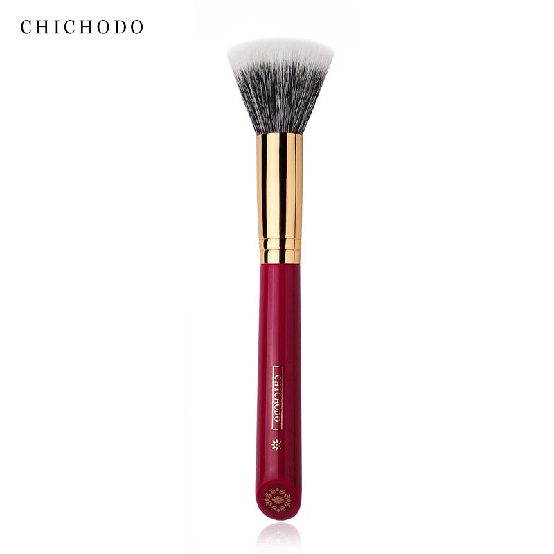 CHICHODO Animal Hair Makeup Brush - Wood Handle Beauty Tool