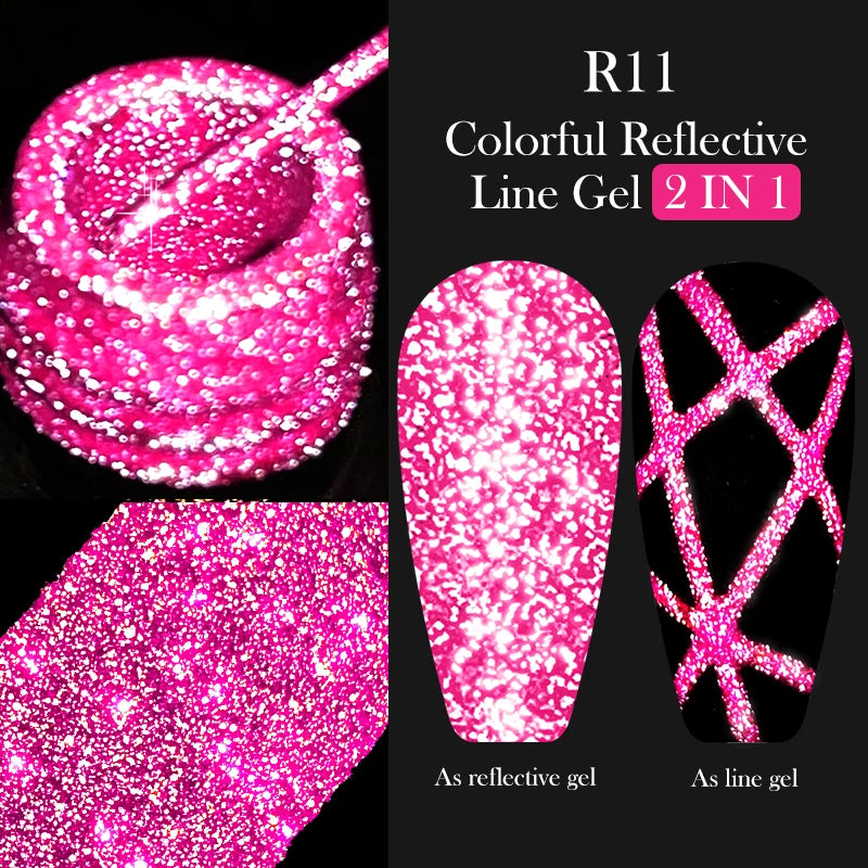 LILYCUTE 5ml Metallic Painting Liner Gel - Gold Silver Nail Art