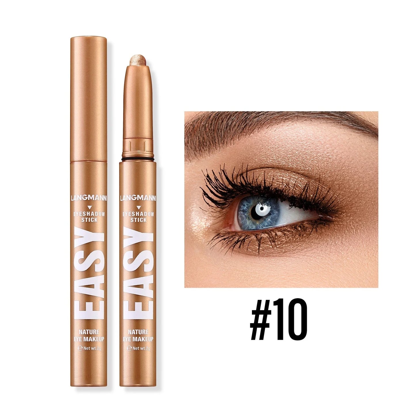 12-Color Pearly Waterproof Eyeshadow Stick Set