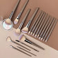 3-20 Piece Makeup Brush Set - Brown Blending Beauty Tools