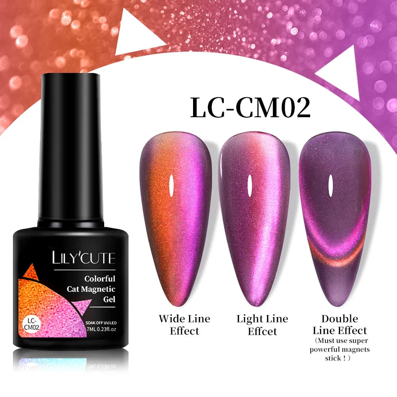 LILYCUTE 7ml 9D Cat Eye Magnetic Gel Polish