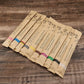 10-Piece Colorful Bamboo Toothbrush Set - Soft Charcoal Bristles