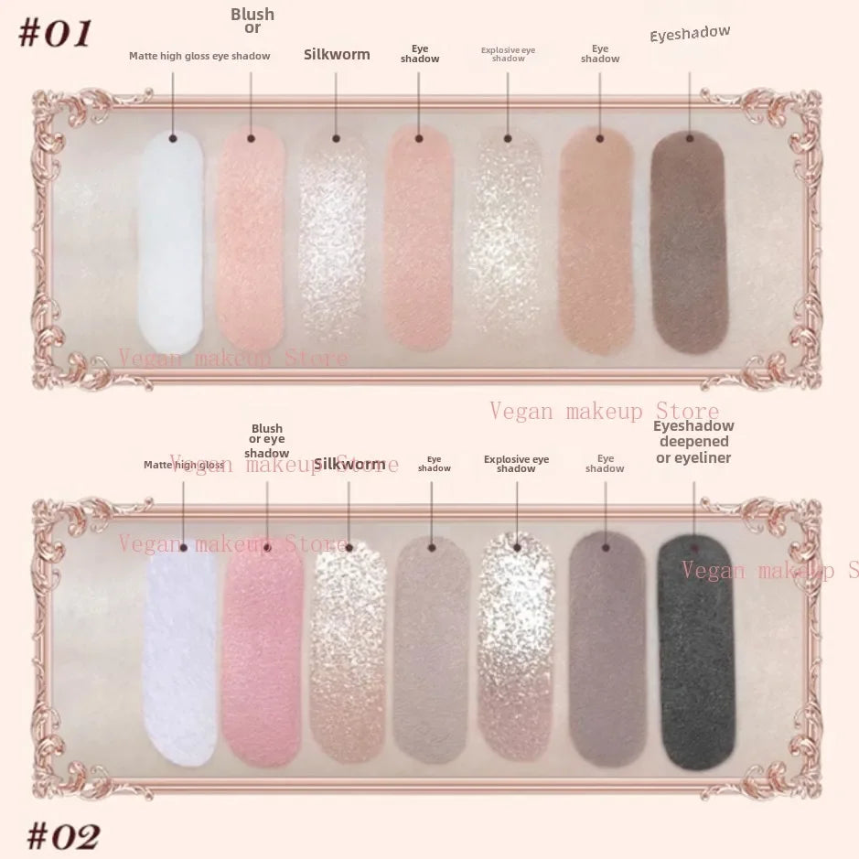 Flowerknows Strawberry Cupid Complexion Palette - Blush Eyeshadow Highlighter