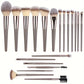3-20 Piece Makeup Brush Set - Brown Blending Beauty Tools
