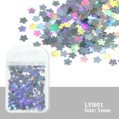 2g Holographic Nail Art Glitter - Star Butterfly Sequins Flakes