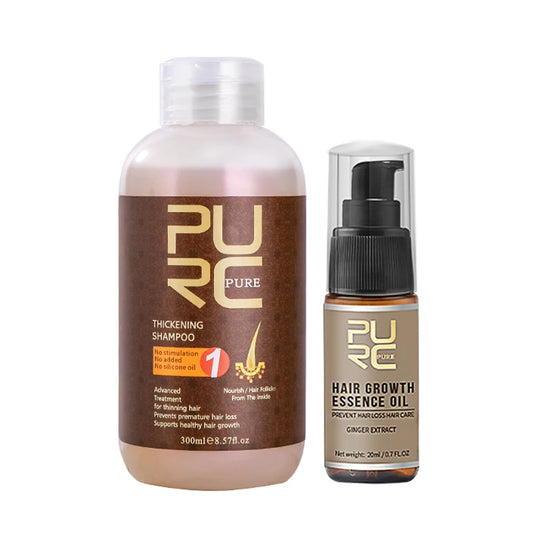 PURC Shampoo and Hair Growth Oil Set - Nourishing Hair Care
