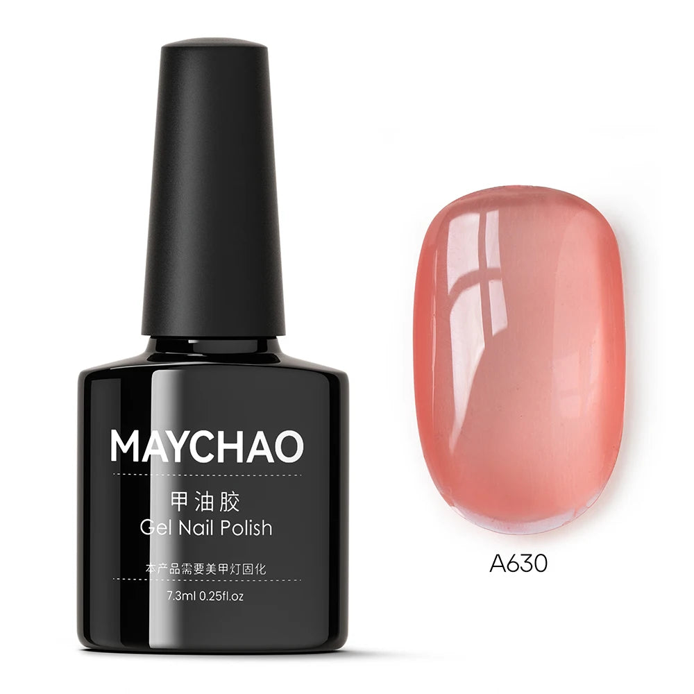 MAYCHAO 7.3ml Transparent Jelly Nude Gel Polish