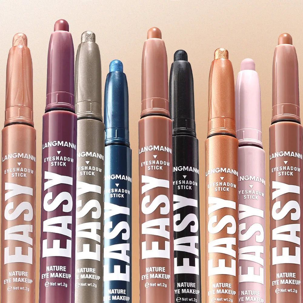 12-Color Pearly Waterproof Eyeshadow Stick Set
