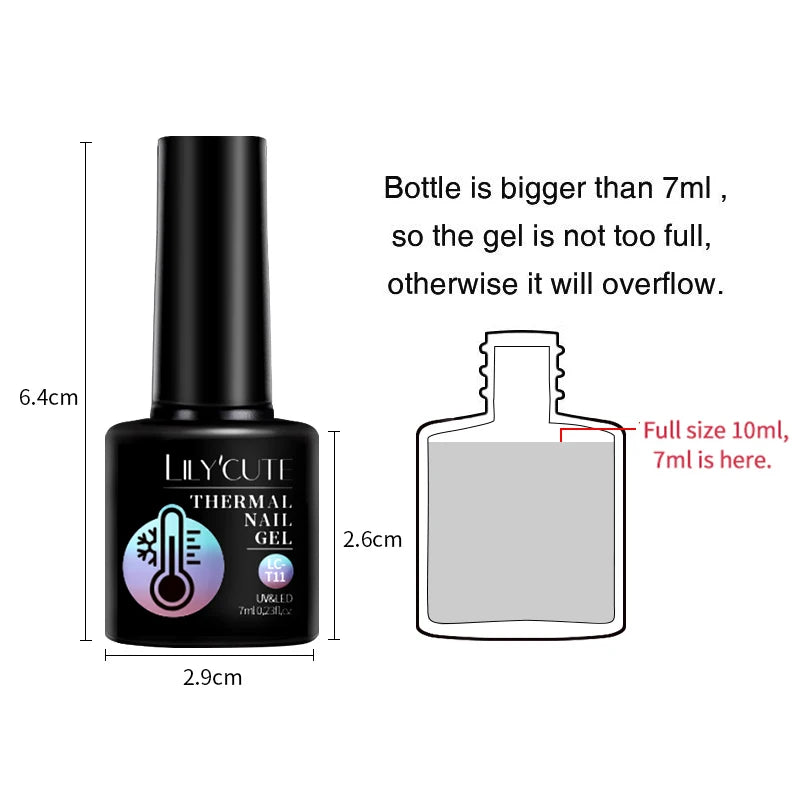 LILYCUTE 7ml Thermal Color-Changing Gel Nail Polish