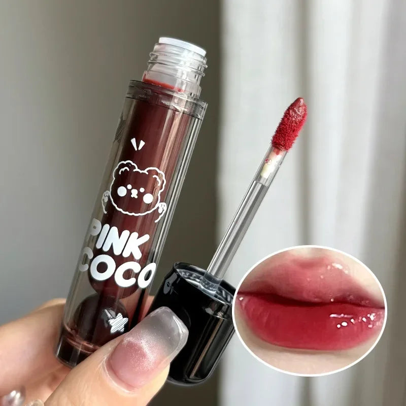 Mirror Glass Dark Red Lip Tint - Non-Stick Liquid Lip Glaze