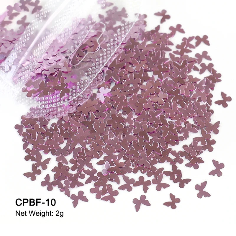 2g Holographic Nail Art Glitter - Star Butterfly Sequins Flakes