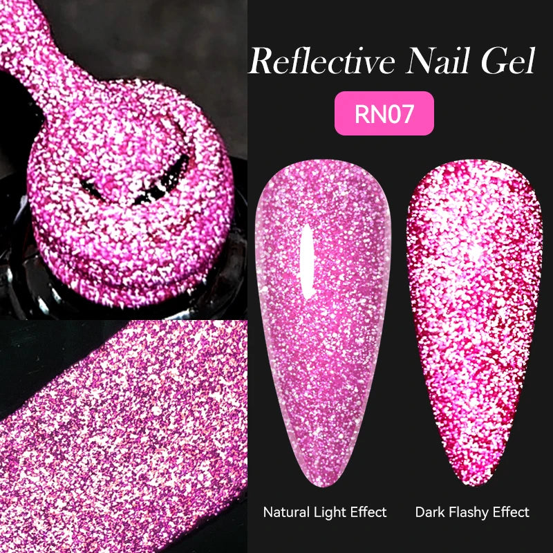 LILYCUTE 5ml Reflective Glitter Liner Gel - Champagne Nail Art