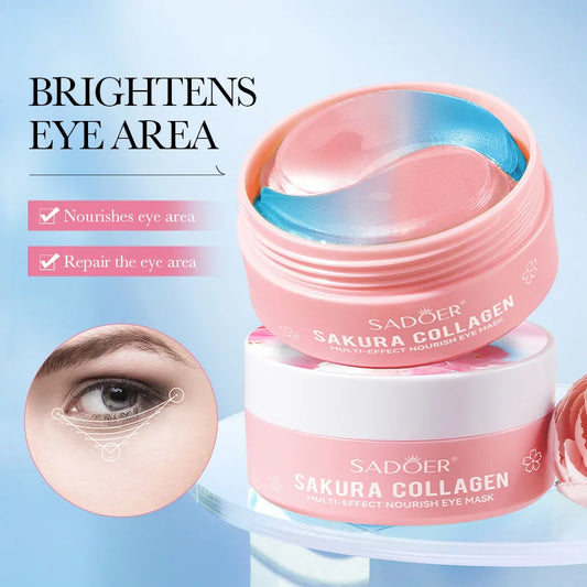 SADOER Sakura Eye Mask - 60-Piece Moisturizing Eye Patch Box