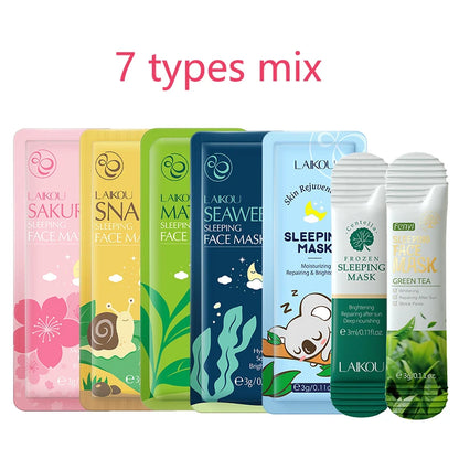 LAIKOU 7-Piece Hydrating Face Mask Set - Overnight Skin Care