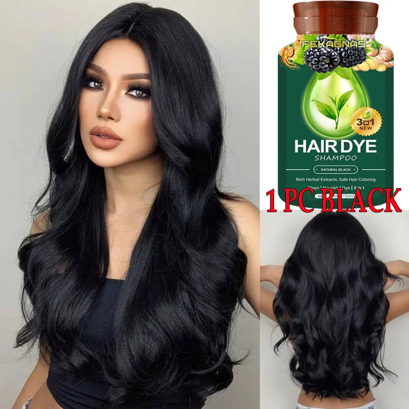 Herbal Hair Dye Shampoo Sachets - Gray Coverage Color Care