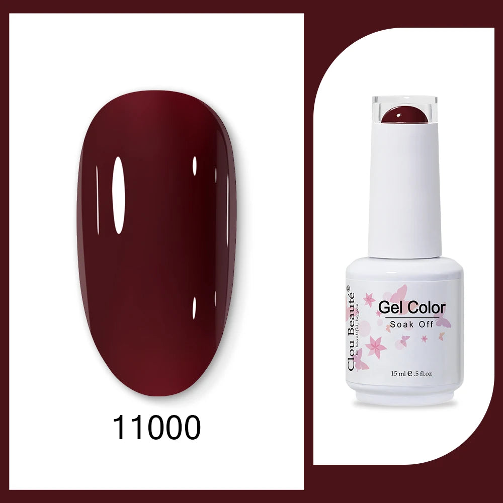 Clou Beaute 15ml Army Green Gel Polish - HEMA and TPO Free