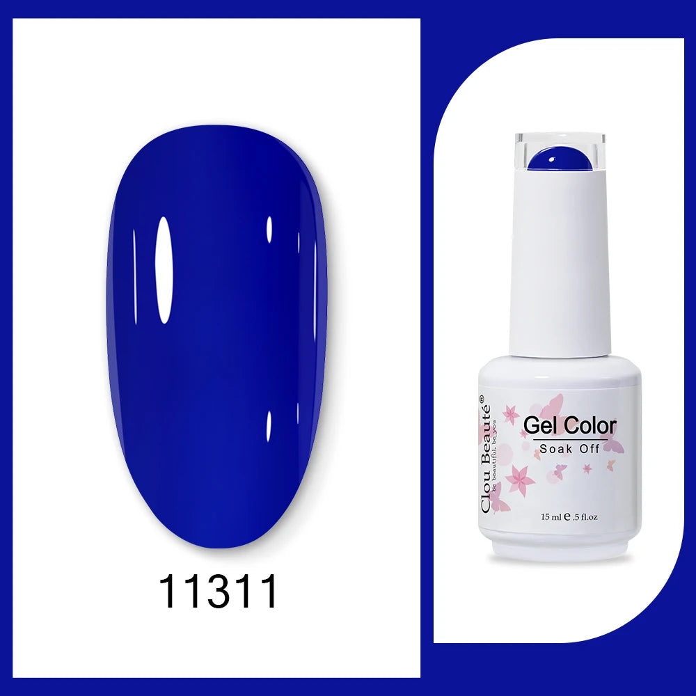 Clou Beaute 15ml Army Green Gel Polish - HEMA and TPO Free