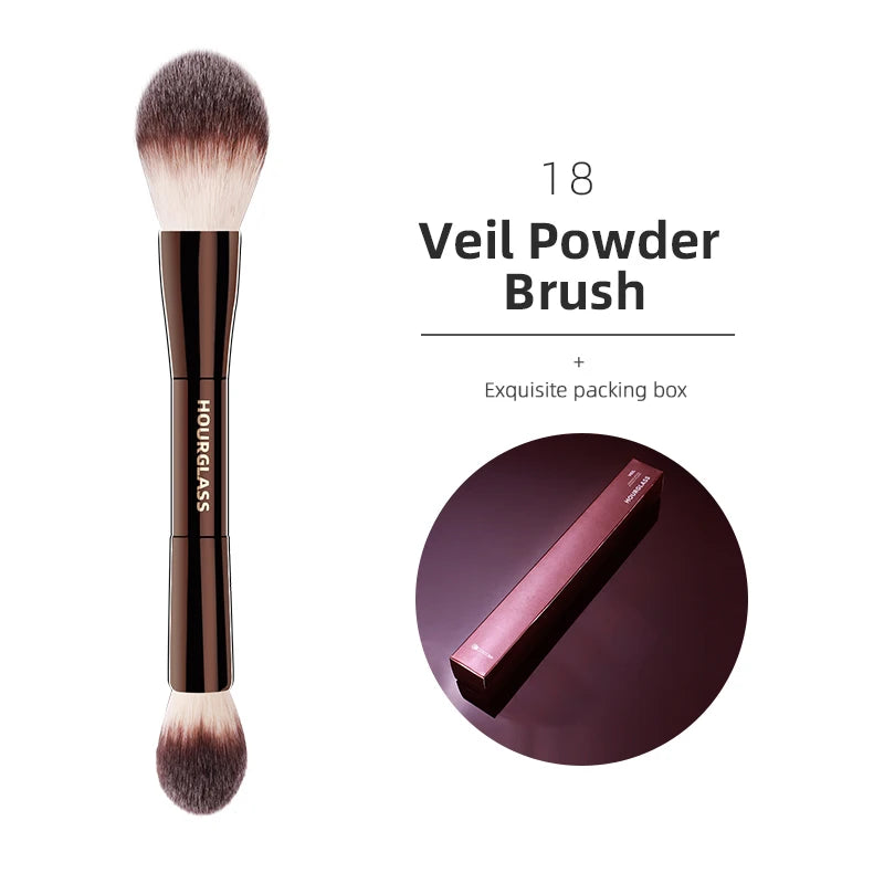 Hourglass-Style Sculpting Makeup Brush - Powder and Eye Tool