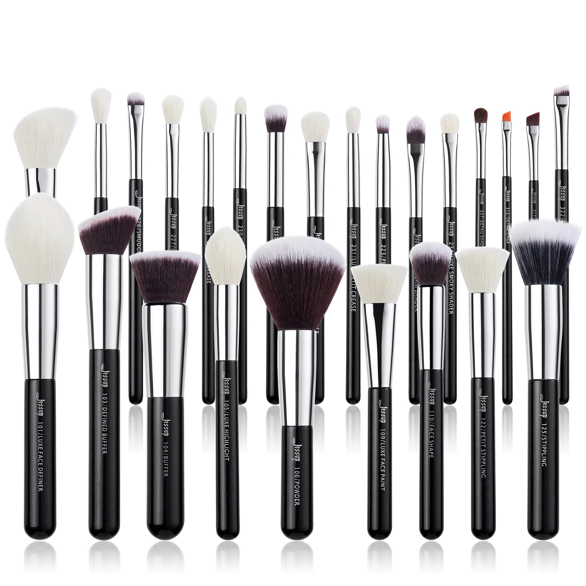 Jessup 25-Piece Makeup Brush Set - Goat and Synthetic T175
