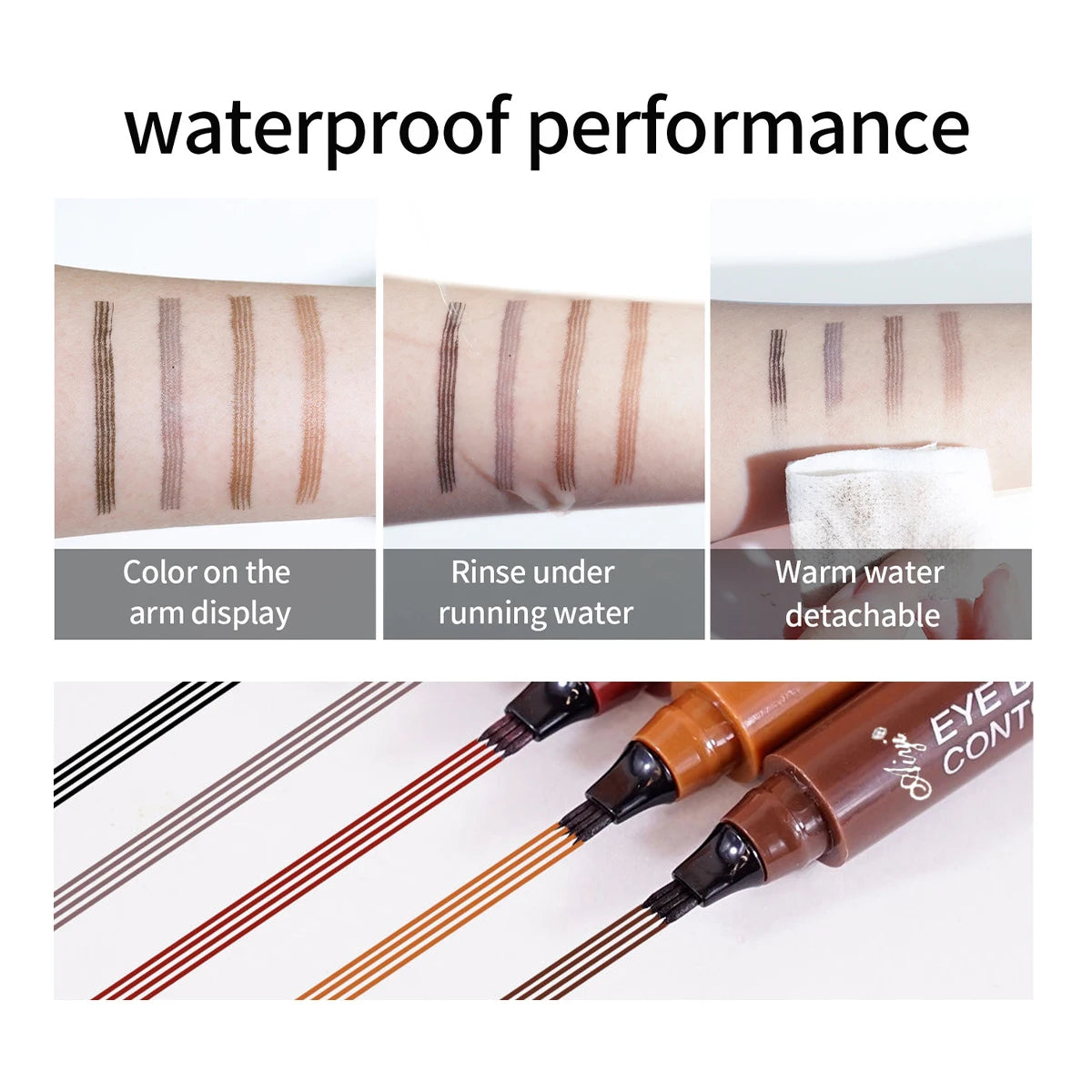 5-Color 4-Tip Eyebrow Pen