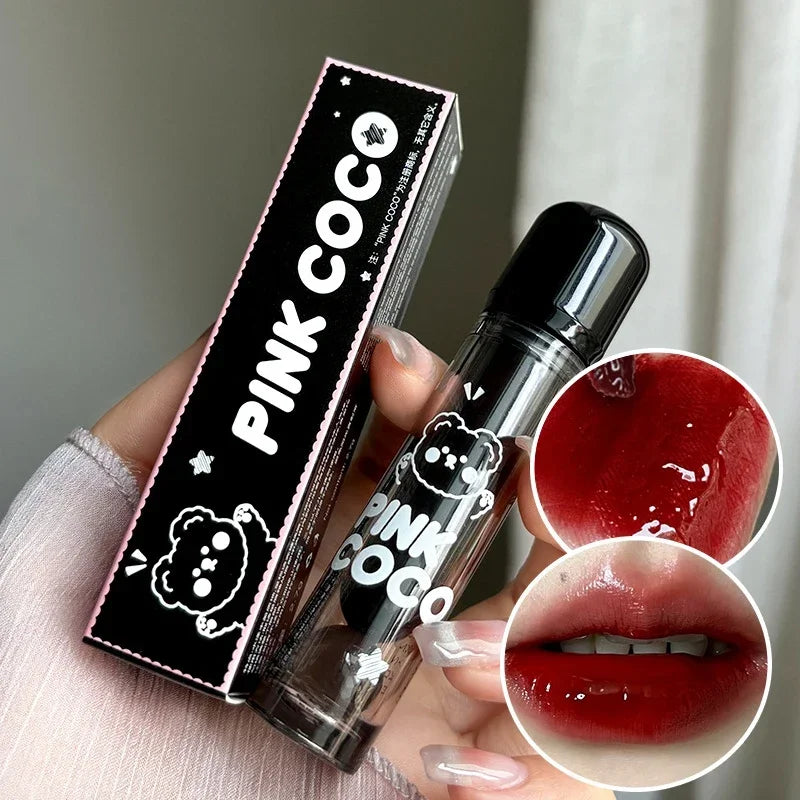 Mirror Glass Dark Red Lip Tint - Non-Stick Liquid Lip Glaze