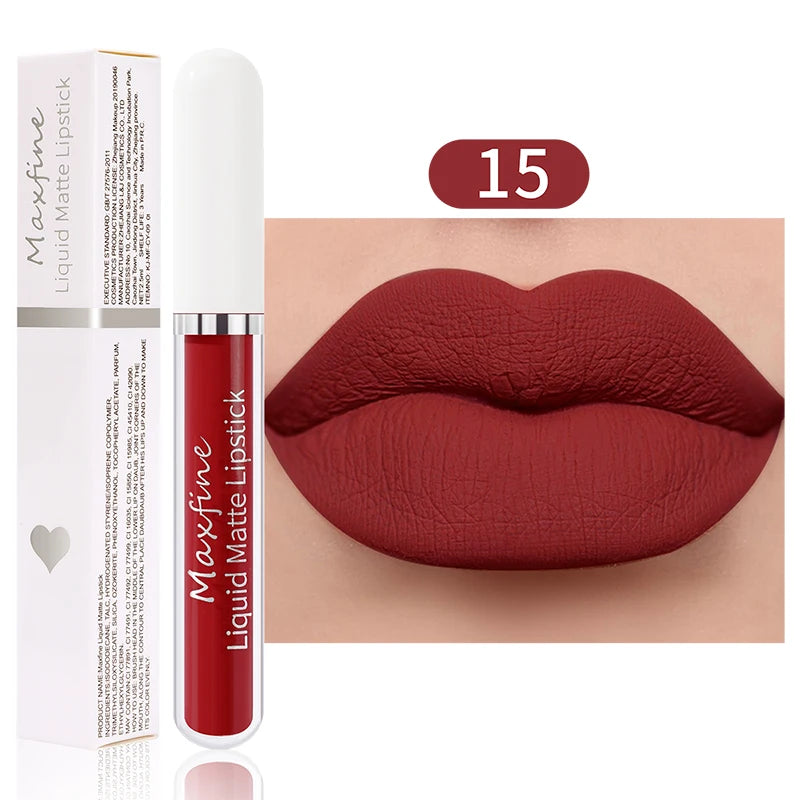 Matte Liquid Lipstick - Waterproof Velvet Lip Glaze