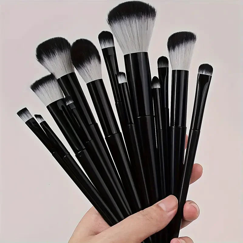 13-Piece Soft Makeup Brush Set - Foundation Blush and Eye Tools