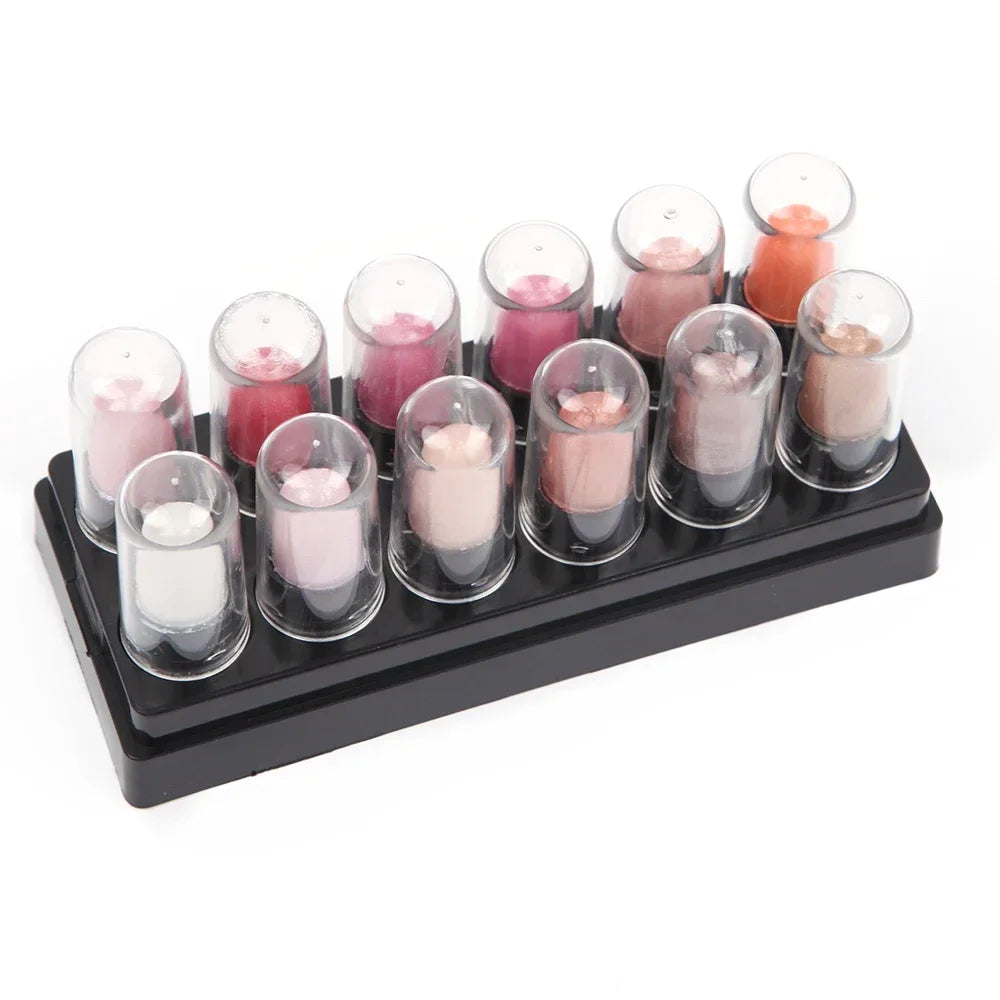 12-Color Waterproof Glitter Eyeshadow Pencil Set