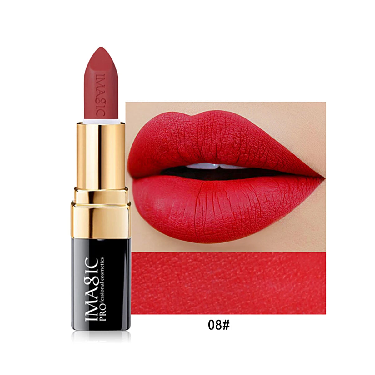 IMAGIC 12-Color Matte Velvet Lipstick Set - Nude Rouge Collection