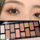 16-Color Nude Brown Eyeshadow Palette - Waterproof Matte Glitter Makeup