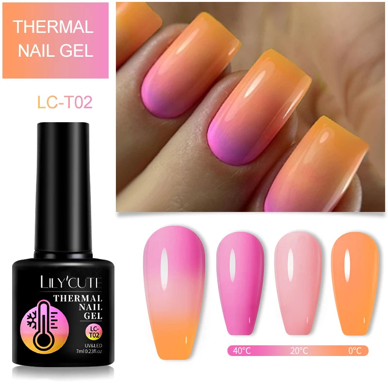 LILYCUTE 7ml Thermal Color-Changing Gel Nail Polish