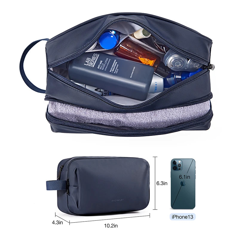 BAGSMART Waterproof Travel Cosmetic Bag - Lightweight Dopp Kit