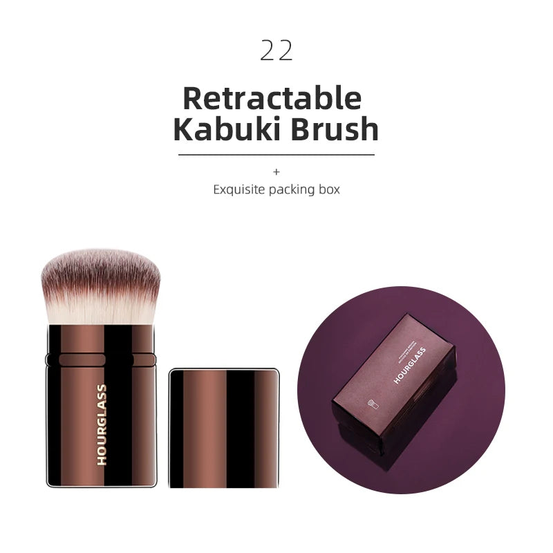 Hourglass-Style Sculpting Makeup Brush - Powder and Eye Tool