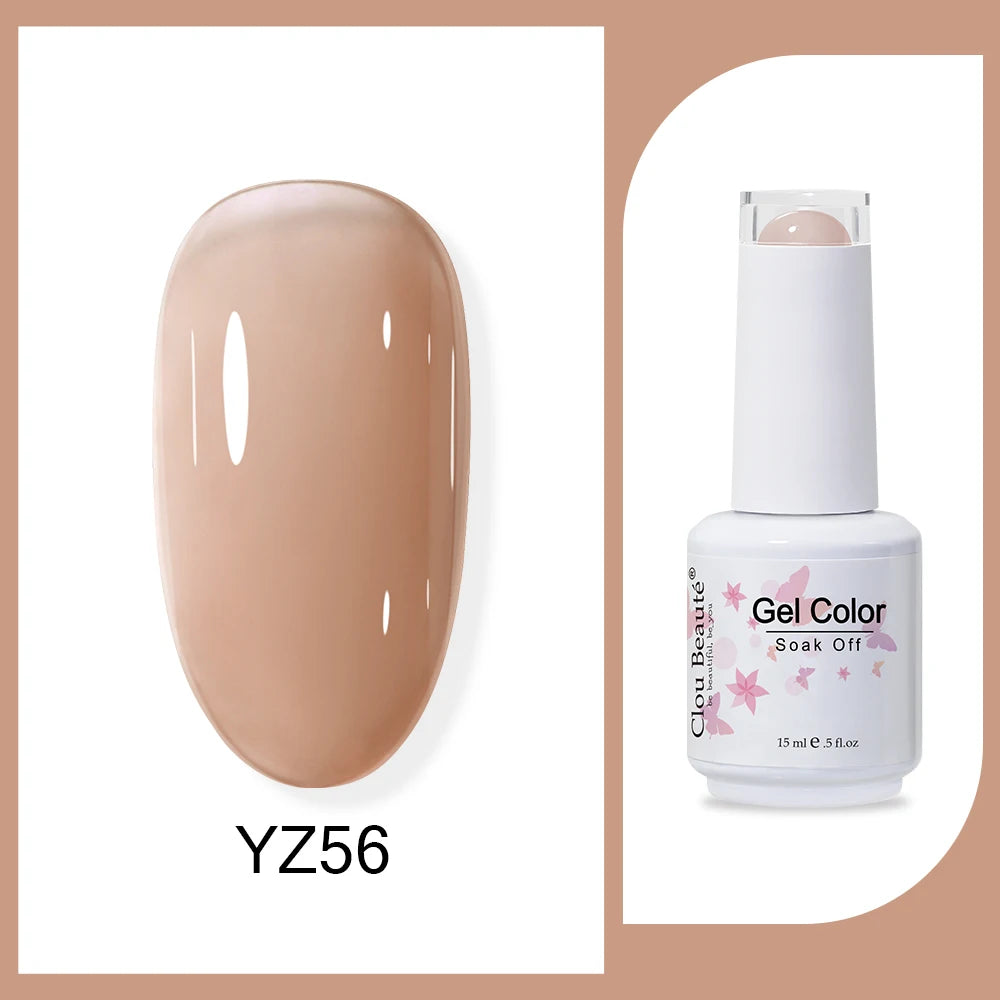 Clou Beaute 15ml Army Green Gel Polish - HEMA and TPO Free