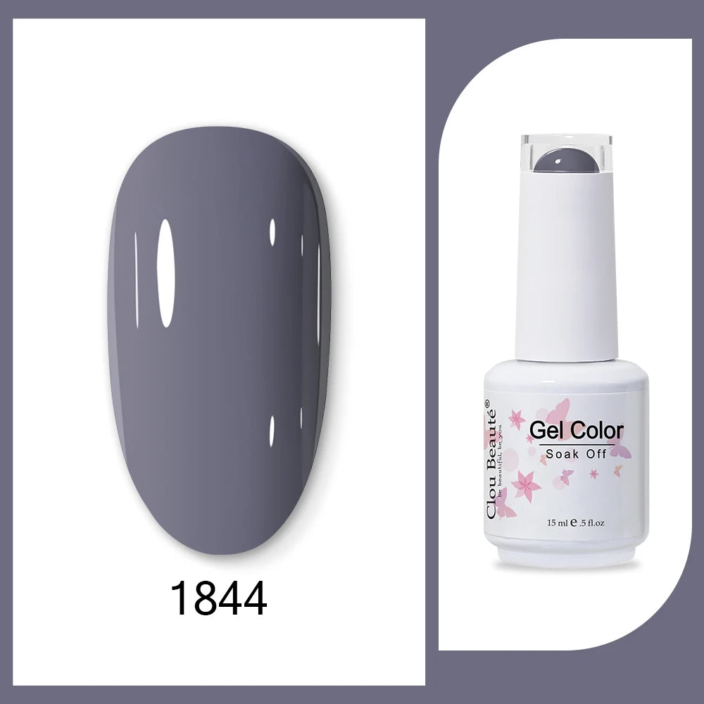 Clou Beaute 15ml Army Green Gel Polish - HEMA and TPO Free
