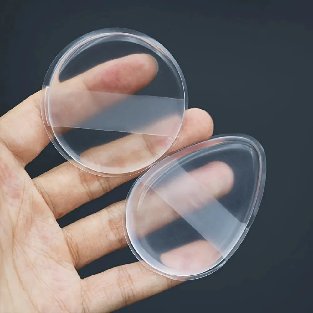 Reusable Transparent Silicone Makeup Sponge - Non-Absorbent Beauty Tool