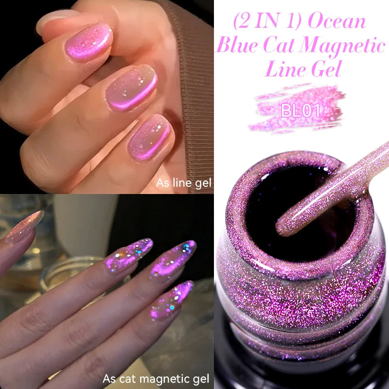 LILYCUTE 5ml Metallic Painting Liner Gel - Gold Silver Nail Art