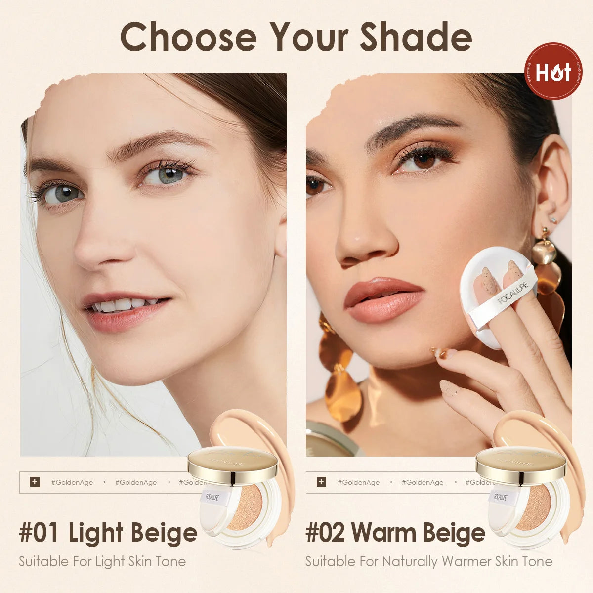 FOCALLURE Air Cushion Matte Foundation