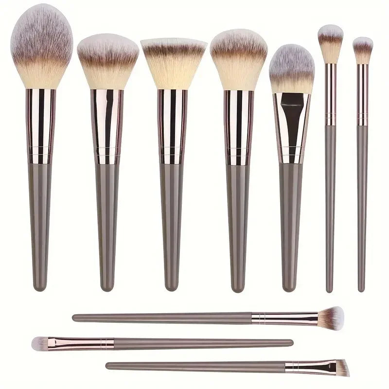 3-20 Piece Makeup Brush Set - Brown Blending Beauty Tools