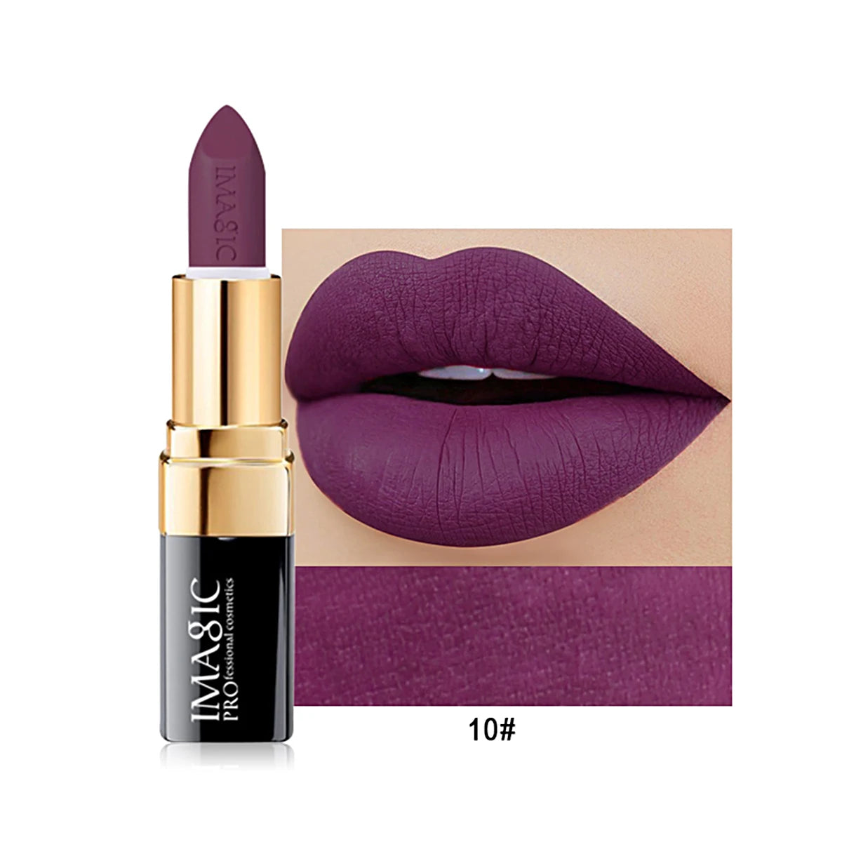 IMAGIC 12-Color Matte Velvet Lipstick Set - Nude Rouge Collection