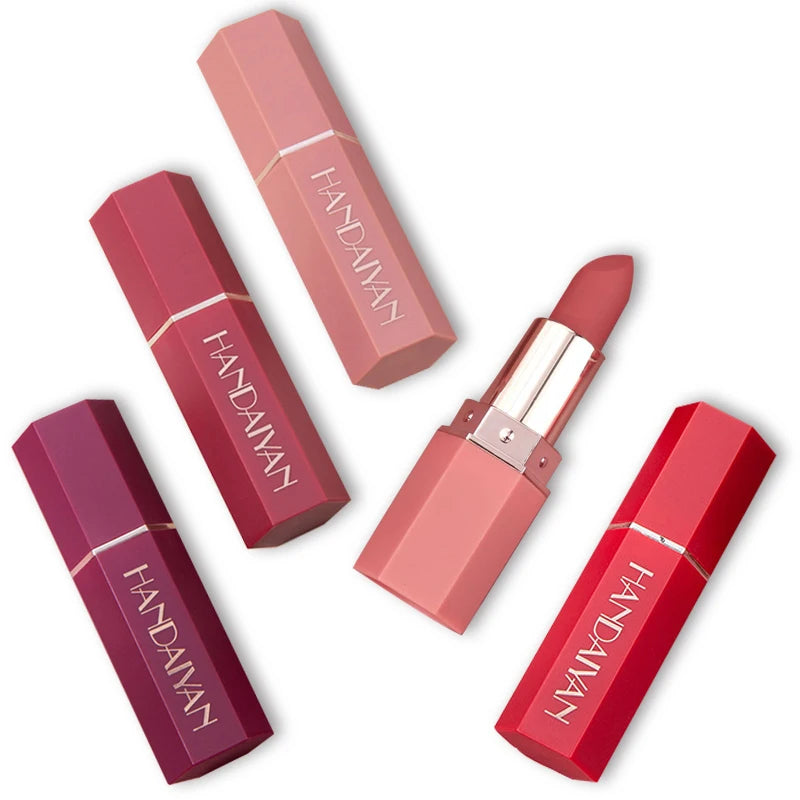 Handaiyan 6-Color Waterproof Velvet Nude Lipstick Set