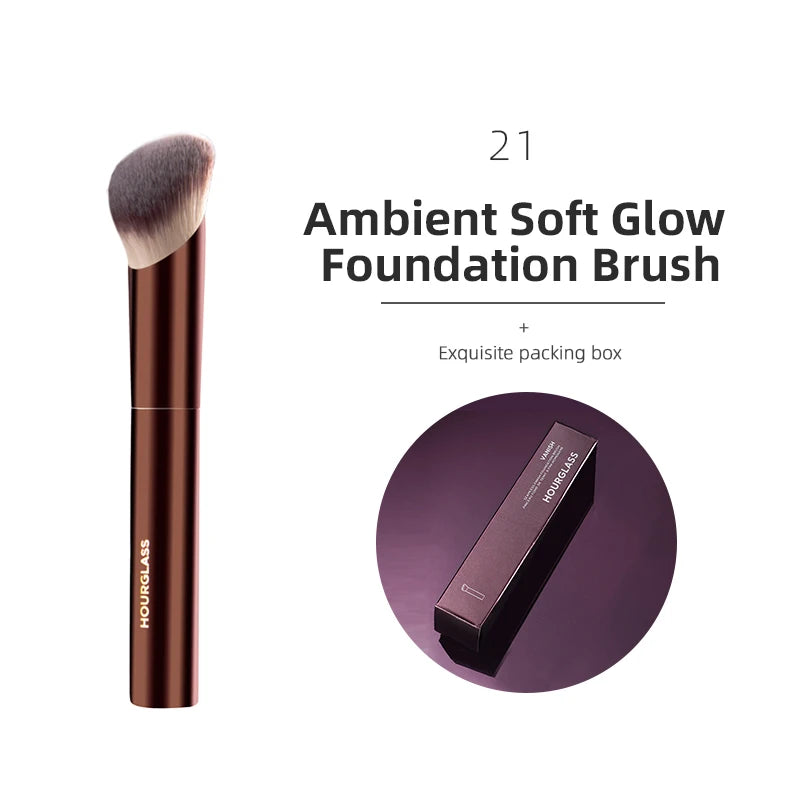 Hourglass-Style Sculpting Makeup Brush - Powder and Eye Tool