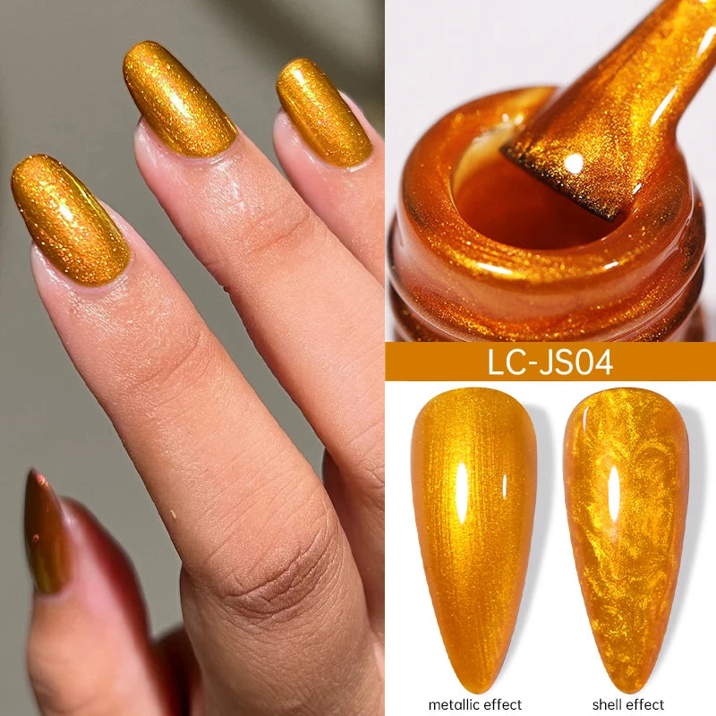 LILYCUTE 5ml Reflective Glitter Liner Gel - Champagne Nail Art